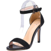 Black Ankle Strap  Sandals - Sandals - $112.00 