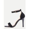 Black Ankle Strap Stiletto Sandals - Sandały - $29.00  ~ 24.91€