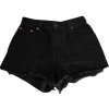 Black Denim Shorts - pantaloncini - 