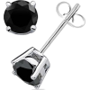 Black Diamond Solitaire Studs - Earrings - $209.00 