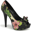 Black Floral Sexy Peep Toe Platform Pump - 8 - Sandálias - $58.00  ~ 49.82€