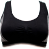 Black Grey Seamless Racer back Sports Bra Cups Included - Underwear - $8.95  ~ £6.80