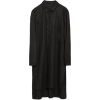 Black Longline Shirt With Step - Long sleeves shirts - 