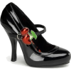Black Maryjane Pump With Cherry Buckle - 5 - Shoes - $44.20 