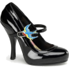 Black Maryjane Pump With Swallow Buckle - 6 - Buty - $44.20  ~ 37.96€