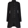 Black Military Coat  - Jacket - coats - $66.11 