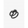 Black-Tone Chain-Link Ring - 戒指 - $85.00  ~ ¥569.53