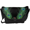 Black bag with peacock feather - バッグ - 
