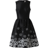 Black Dress With White Flowers - Dresses - 