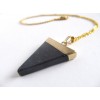 Black stone pendant - Naszyjniki - £21.01  ~ 23.74€