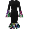 Black African Dress with Fish Tail - Платья - 