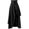Black Bandage Asymmetrical Skirt - 裙子 - 