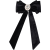 Black Bow Ribbon Diamond Jeweled - Sombreros - 