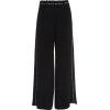 Black Corded Crepe Culottes - Spodnie Capri - 