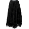 Black Crocheted Skirt - Suknje - 