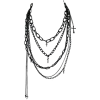 Black Cross Necklace - Halsketten - 