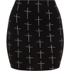 Black Cross Skirt - Faldas - 