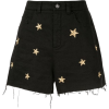 Black Denim Star Shorts - Shorts - 
