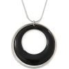 Black Enamel Double Hoop Pendant - Ciondoli - $6.90  ~ 5.93€