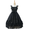 Black Lace Short Lolita Dress - Dresses - 