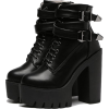 Black Leather Boots - Buty wysokie - $46.90  ~ 40.28€