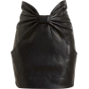 Black Leather Skirt - Saias - 