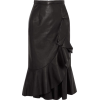 Black Leather Skirt - スカート - 