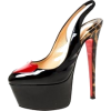 Black Leopard Heel with Red - 经典鞋 - 