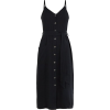 Black Linen Midi - ワンピース・ドレス - 