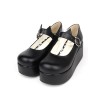 Black Lolita Platform Leather Mary Janes - Platformy - 
