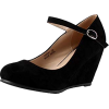 Black Mary Jane Wedges - 坡跟鞋 - 