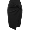 Black Offset Skirt - Gonne - 