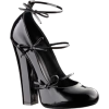 Black Patent Bow Heel - Sapatos clássicos - 