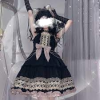 Black Pink Pastel Goth Lolita Dress - Dresses - 