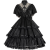 Black Ribbon Lolita Short Dress - ワンピース・ドレス - 