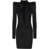 Black Satin Dress - Kleider - 