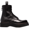 Black Single Stack 40 Leather Boots - Boots - 