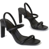 Black Square Toed Heels - Klasične cipele - 