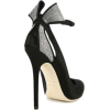 Black Suede Heel with Bow - Anderes - 