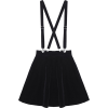Black Suspender Skirt - Skirts - 