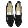 Black Velveteen  Slipper 1960s - フラットシューズ - 