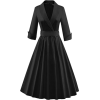 Black Vintage Dress - Dresses - 