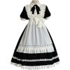 Black White Lolita Maid Dress - Dresses - 