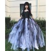 Black White Pastel Goth Ball Gown - Платья - 