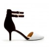 Black & White Stilleto Heels - Klassische Schuhe - 