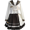 Black White Yellow Sailor Uniform Lolita - Dresses - 