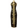 Black and Gold Chinese Dress - sukienki - 