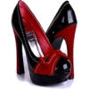 Black and Red Heels - Klasyczne buty - 