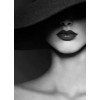 Black and White Wide Brimmed Hat - Anderes - 