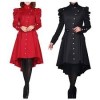 Black and red button coat dress - Dresses - 